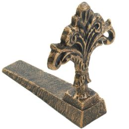 Accent Plus Cast Iron Antique-Look Fleur de Lis Door Stopper