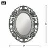 Accent Plus Silver Scallop Border Wall Mirror