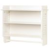 Accent Plus White Slatted Bathroom Wall Shelf