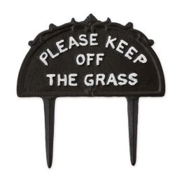 Accent Plus Please Keep Off the Grass Metal Garden Stake