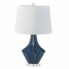 Nikki Chu Blue and White Porcelain Table Lamp with Linen Shade