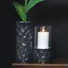 Nikki Chu Black Hammered Sheet Metal Vase - 13.5 inches