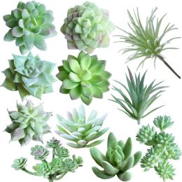 11PCS Artificial Succulent Plants Unpotted Flocking Realistic Succulents Plant