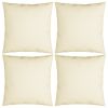 Throw Pillows 4 pcs Cream 15.7"x15.7" Fabric