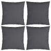 Throw Pillows 4 pcs Anthracite 23.6"x23.6" Fabric