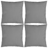 Throw Pillows 4 pcs Gray 23.6"x23.6" Fabric