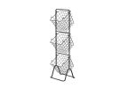 Oceanstar 3-Tier Metal Wire Storage Basket Stand with Removable Baskets â€“ Black