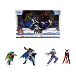 "Batman: The Animated Series" Diorama Scene Set of 4 Diecast Figurines "Nano Hollywood Rides" Diecast Models by Jada