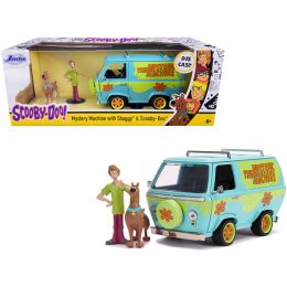 The Mystery Machine with Shaggy and Scooby-Doo Figurines "Scooby-Doo!" 1/24 Diecast Model Car by Jada