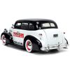 1939 Chevrolet Master Deluxe Black and White "Monopoly" and Mr. Monopoly Diecast Figure "Hollywood Rides" Series 1/24 Diecast Model Car by Jada