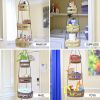 3 Tier Hanging Fruit Basket Wicker Vegetable Storage And Fruit Organizer With Banana Holder