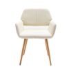 Small Modern Living Dining Room Accent Chairs (Beige)set of 2 PCS.