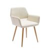 Small Modern Living Dining Room Accent Chairs (Beige)set of 2 PCS.