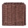 Tessa 3-Pc Woven Rope Basket Set, Foldable, Walnut