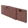 Tessa 3-Pc Woven Rope Basket Set, Foldable, Walnut