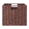 Tessa 3-Pc Woven Rope Basket Set, Foldable, Walnut