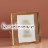 Golden 3.5x5 Glass Picture Frame Ornament Creative Simple Wedding Photo Frame Metal Geometric Picture Frame Ornament