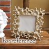 Mediterranean Style 3x4 Resin Coral Picture Frame Ocean Photo Frame Baby Nursery Decor Photo Frame,Golden