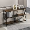 45" Entrance Console Table; Solid Wood Sofa Table TV Stand; For Living Room Storage Rack Up To 55"