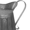 Benzara Vintage Style Galvanized Metal Milk Pitcher; Gray