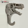 3pcs Simulation Dinosaur Fossils Hooks Lifelike Dinosaur Skeleton Resin Wall Hangers Coat Hooks Key Hooks,Original Color