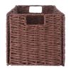 Tessa 3-Pc Woven Rope Basket Set, Foldable, Walnut