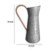 Farmhouse Style Galvanized Metal Jug with Handle; Gray