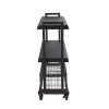 Atlantic 3-Tier Cart System Black