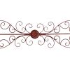 Traditionally Carved Metal Wall Plaque With Scrollwork; Brown