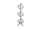 Oceanstar 3-Tier Metal Wire Storage Basket Stand with Removable Baskets â€“ Black