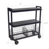 Atlantic 3-Tier Cart System Black