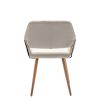 Small Modern Living Dining Room Accent Chairs (Beige)set of 2 PCS.