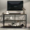 45" Entrance Console Table; Solid Wood Sofa Table TV Stand; For Living Room Storage Rack Up To 55"