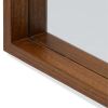 24" x 65" Brown Rectangular Wooden Compact Mirror