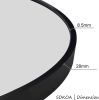 SDKOA Small Round Mirror 16 Inch with Black Aluminum Frame for Wall Decor, Bathroom Circle Mirror Modern Style Wall Hanging for Bedroom, Living Room,