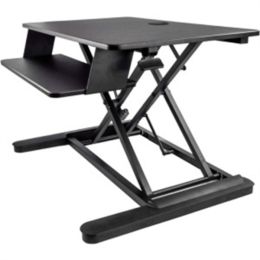 StarTech.com Sit Stand Desk Converter - Keyboard Tray - Height Adjustable Ergonomic Desktop/Tabletop Standing Desk - Large 35"x21" Surface