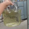 Creative transparent glass handbag fish tank vase decoration living room flower arrangement hydroponic decoration fish tank vase