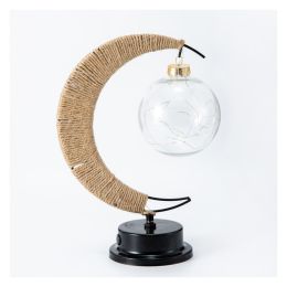 Moon Led Ball Lamp Iron Decoration Lamp Creative Lamp Bedroom Modeling Lamp (Color: Warm White)