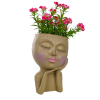 Resin Flower Pot Vase Artistic Sculpture Head Planter Flower Pot