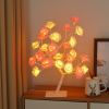 Best-selling Detachable Plastic Base USB Switch LED Simulation Rose Tree Lamp Home Decoration Night Light