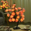 Best-selling Detachable Plastic Base USB Switch LED Simulation Rose Tree Lamp Home Decoration Night Light