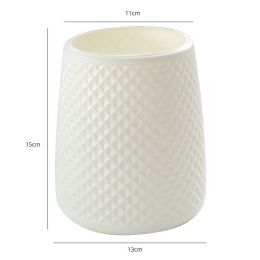 Large vases Wholesale plastic vases Household vase inserting Living room Creative simple small fresh home decorations (colour: Nordic white diamond [short style])