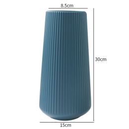 Large vases Wholesale plastic vases Household vase inserting Living room Creative simple small fresh home decorations (colour: Nordic style vertical grain orchid [high style])