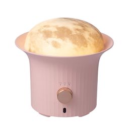 New Planet Aroma Diffuser Creative Night Light Home Intelligent Timing Remote Control Humidifier Aroma Diffuser (Color: Pink)