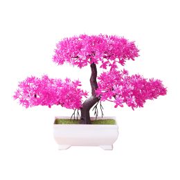 Plant Mold Lightweight Vivid Exquisite Mini Potted Plant for Store (Color: Pink)