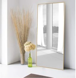 Modern and Contemporary Thin Frame Wall Mirror (Color: Gold)