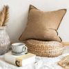 Linen Throw pillow;  18x18 inch Linen Accent Pillow