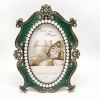 European Retro Metal Green Photo Frame Oval Vintage Fashionable Lightweight High Hardness Home Decoration Ornament Embellishment