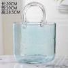 Creative transparent glass handbag fish tank vase decoration living room flower arrangement hydroponic decoration fish tank vase