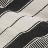 5' x 7' Black and White Striped Outdoor Rug